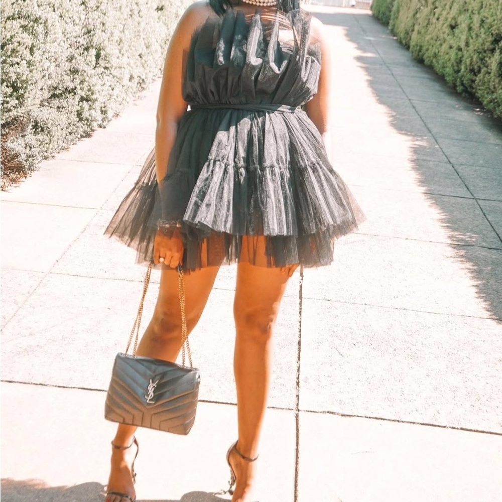 Black Tulle Mini Dress